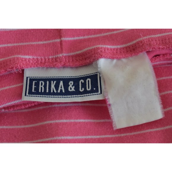 Vintage 90s Bubble Gum Pink Striped Mockneck Top - Picture 10 of 10